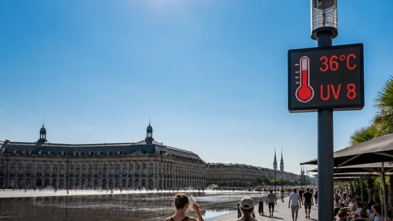 Bordeaux : nouvelle journée très chaude et ensoleillée, jusqu’à 36 °C cet après‑midi