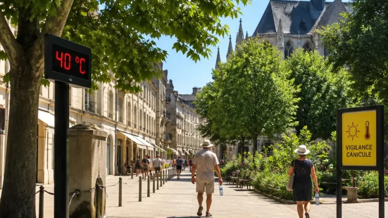 Canicule attendue à Nevers : températures jusqu'à 40 °C et vigilance pour la journée