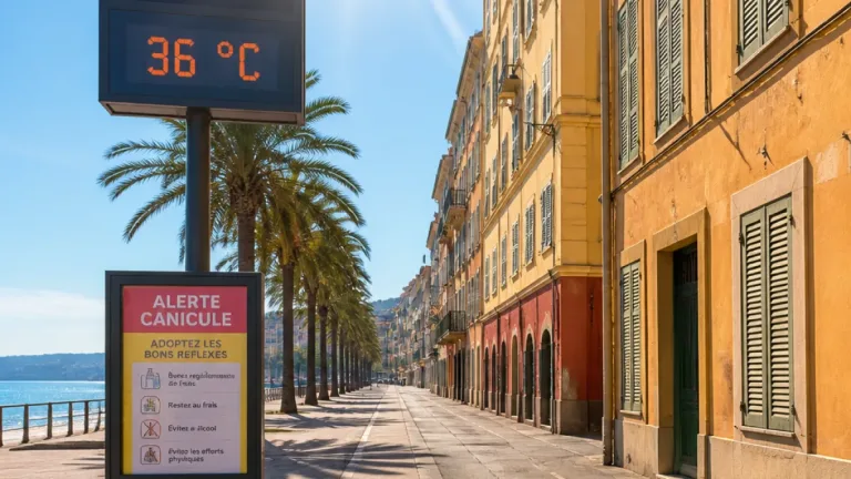 Canicule dans les Alpes‑Maritimes : la vigilance orange maintenue, conseils et secteurs fragilisés