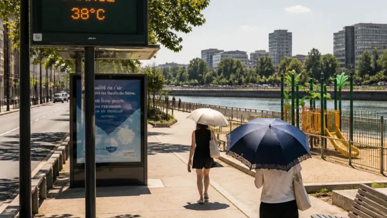 Canicule dans les Hauts-de-Seine : vigilance orange maintenue, pics à 38–40 °C attendus