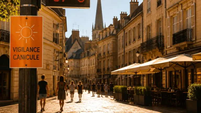 Canicule : la Côte-d'Or placée en vigilance orange à partir de mercredi midi, pics jusqu'à 37 °C à Dijon
