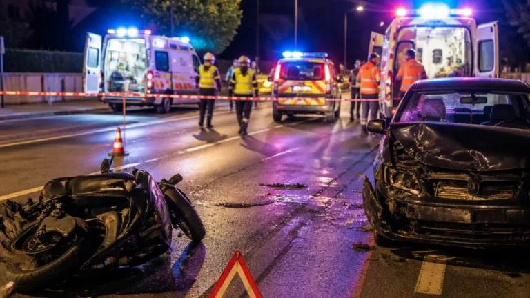 Collision moto-voiture à Sciez la nuit : cinq personnes hospitalisées, enquête en cours