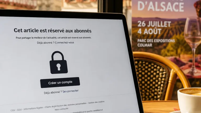Colmar : la couverture de la Foire aux vins contraignante pour les lecteurs sans compte