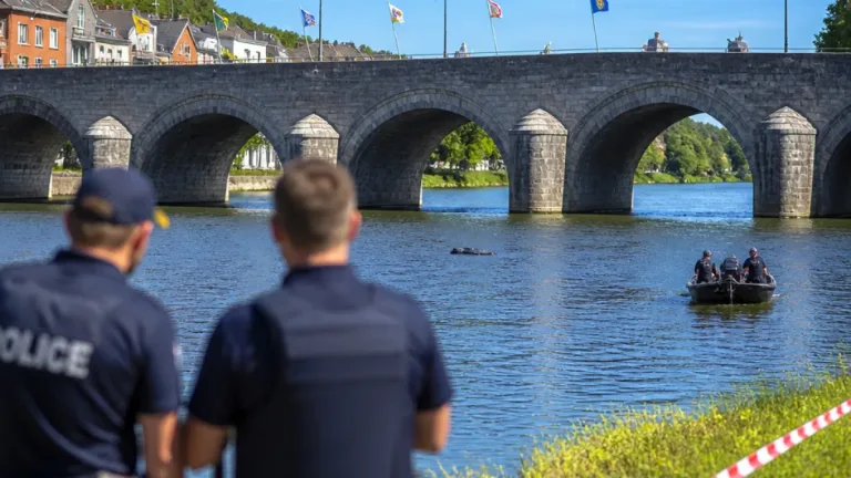 Découverte inquiétante d’un objet flottant dans la Meuse à Visé, la police saisie