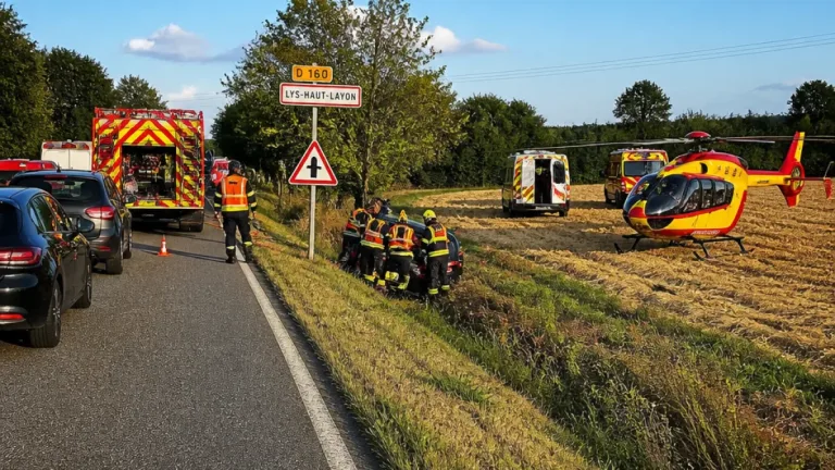 Deux sorties de route en quelques minutes dans le Maine‑et‑Loire : un jeune héliporté à Angers