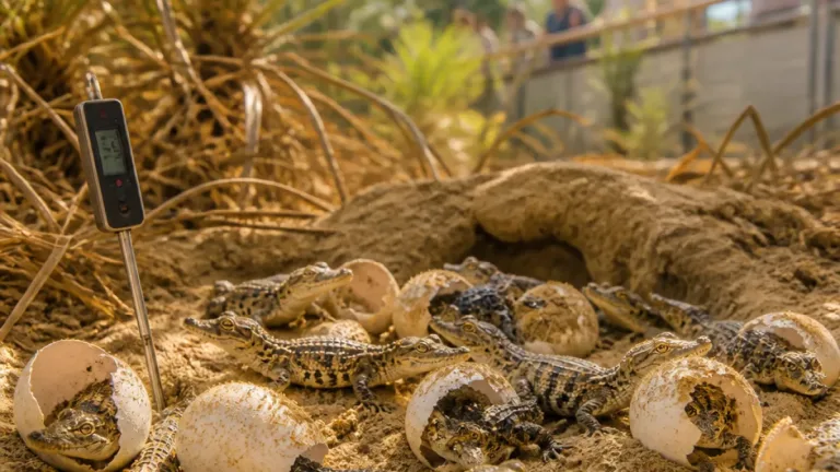 Dix crocodiles du Nil éclos naturellement à Pierrelatte : un signe climatique préoccupant