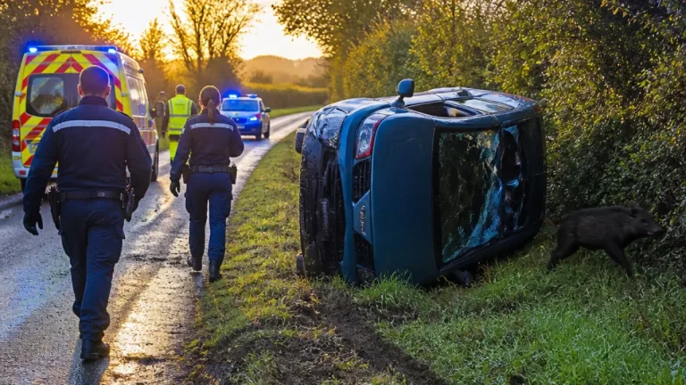 Dordogne : un automobiliste blessé après avoir heurté la végétation en tentant d’éviter un sanglier