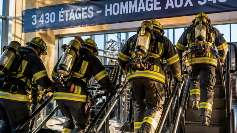 En Corse‑du‑Sud, les pompiers du SIS 2A gravissent symboliquement des milliers de marches pour honorer les 343 de New York