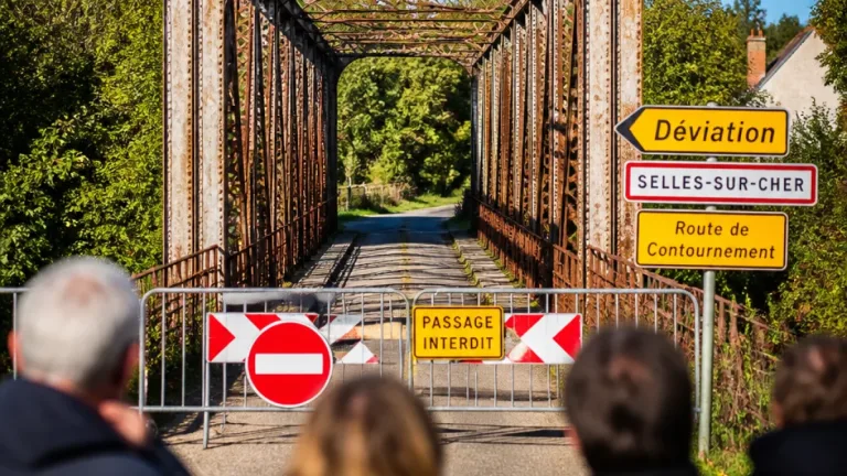 Fermeture du pont de Meusnes sur le Fouzon : circulation interrompue pour au moins 12 à 18 mois