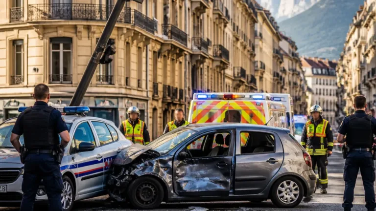 Grenoble : un automobiliste positif à la cocaïne grille un feu et percute un véhicule de police