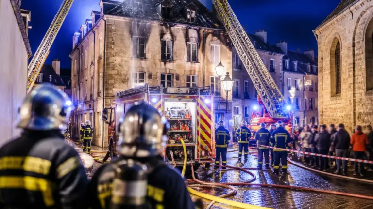 Guérande : un violent incendie ravage un immeuble, une expertise lancée