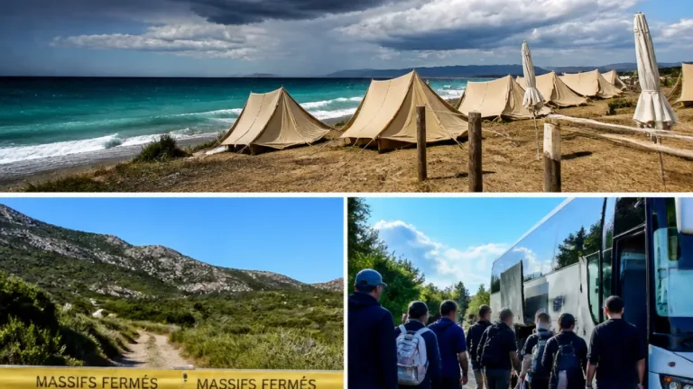 Haute‑Corse : vigilance jaune orages, massifs fermés et évacuation d’un camping lundi 17 août
