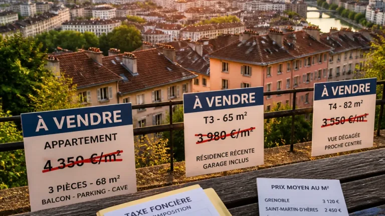 Immobilier à Grenoble : un recul durable des prix et des conséquences pour les ménages