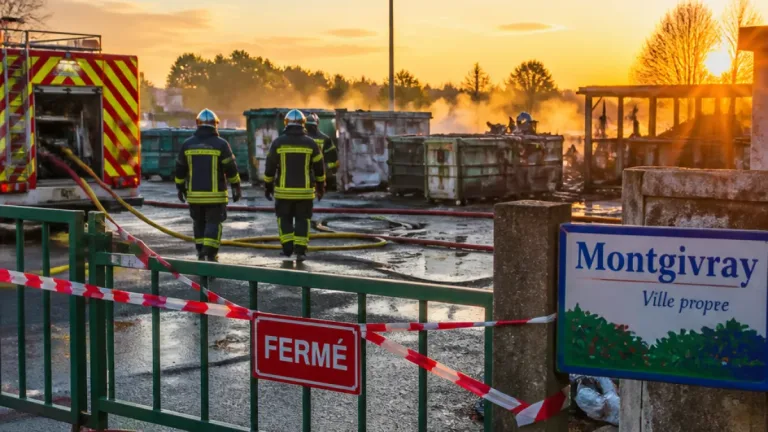 Incendie à la déchèterie de Montgivray : le site fermé après l'intervention des pompiers