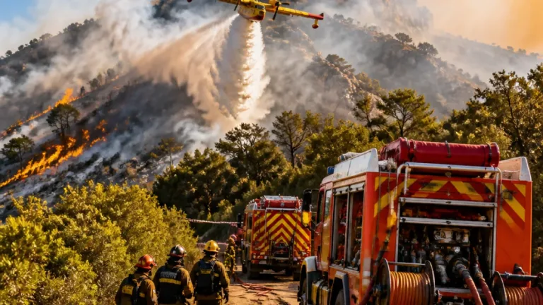 Incendie à Puilaurens : plus de 225 hectares brûlés, le feu reste actif dans un terrain escarpé