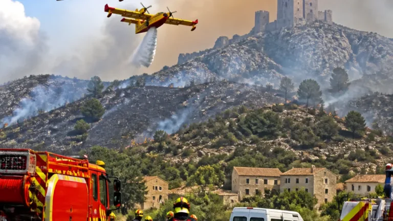 Incendie dans le sud de l’Aude : 225 hectares brûlés, la situation toujours « défavorable »