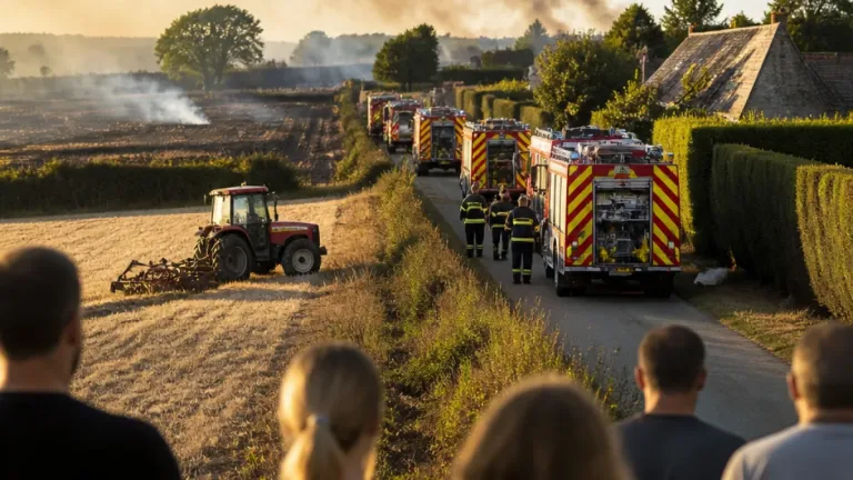Incendie dans le Sud‑Mayenne : plus de 12 hectares brûlés, les habitants sous le choc