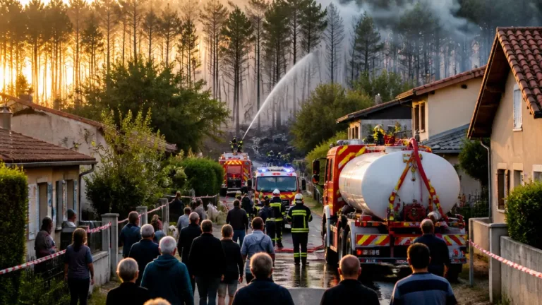 Incendie dans les Landes : premières familles autorisées à regagner leur domicile, le feu reste actif