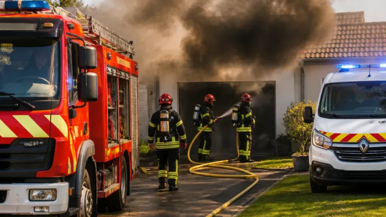 Incendie dans un garage à Moncé-en-Belin : un blessé léger, douze pompiers mobilisés