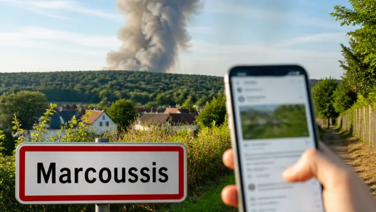 Incendie en cours à Marcoussis : mobilisation signalée, autorités non confirmées sur la plateforme