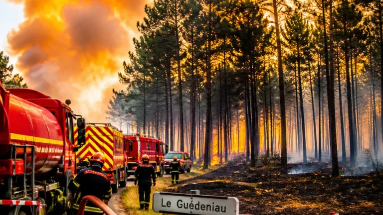 Incendie en forêt à Baugé-en-Anjou : 80 pompiers mobilisés, six hectares partis en fumée
