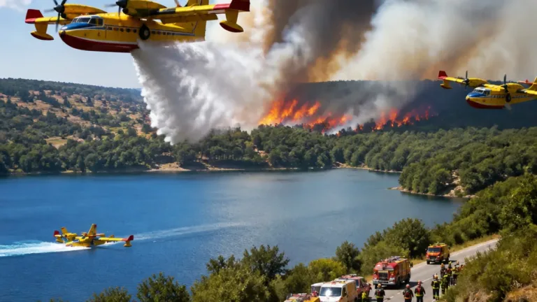 Incendie en Lozère près de Sévérac-d’Aveyron : 90 hectares brûlés, moyens aériens engagés depuis Pareloup
