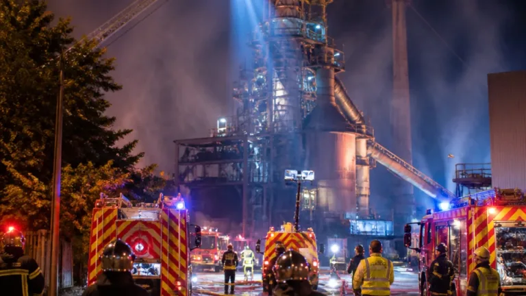 Incendie nocturne à l’usine SAM de Neuves‑Maisons : le haut‑fourneau gravement touché, l’activité interrompue