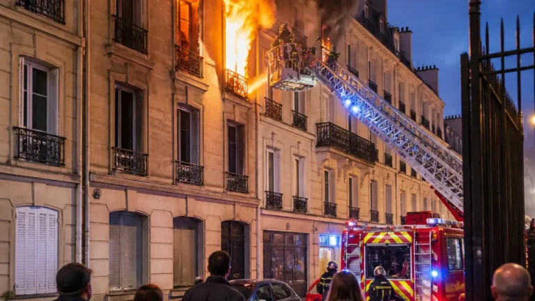 Incendie spectaculaire dans le XXe arrondissement de Paris : trois blessés, des mortiers auraient explosé