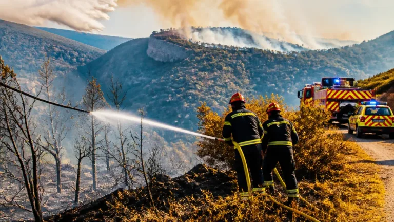 Incendies en Rhône-Alpes‑Occitanie : le feu en Lozère fixé, la Drôme toujours active