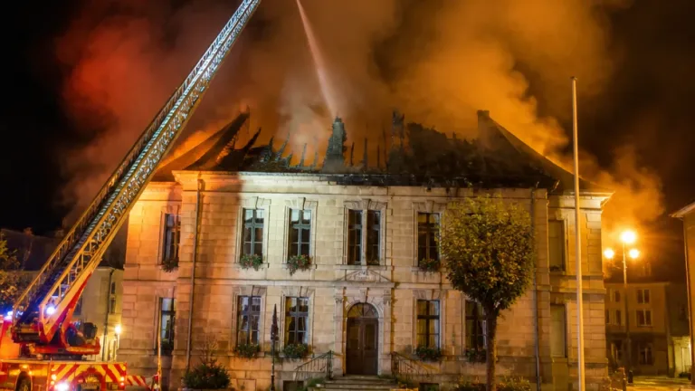La foudre frappe la mairie de Mandeure : l'hôtel de ville fermé après un incendie nocturne