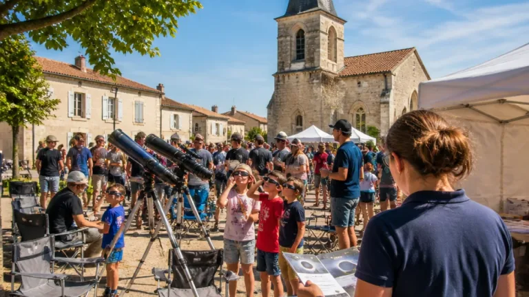 La grande fête de l’éclipse solaire a mobilisé les Deux‑Sèvres, selon maville.com
