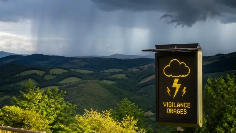La Haute‑Loire en vigilance jaune orages ce vendredi : Météo‑France prévoit un épisode orageux l’après‑midi et la nuit