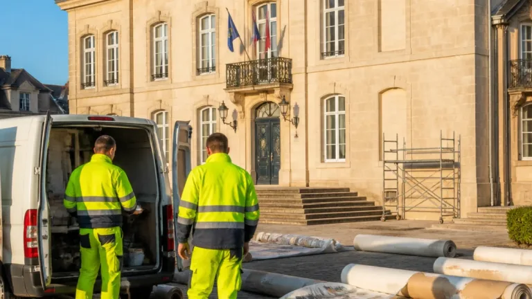 La mairie de Gisors efface sa fresque éphémère pour préparer une nouvelle mise en scène