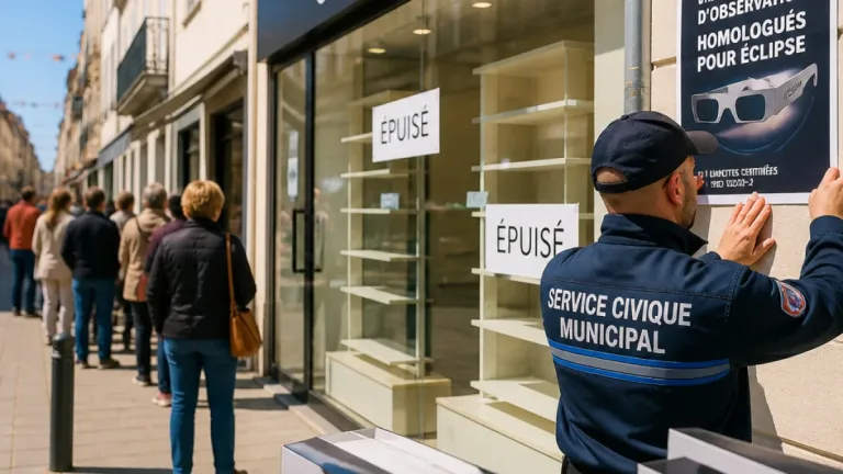 La Roche-sur-Yon : pénurie de lunettes pour l’éclipse, affluence et revente à la veille du 12 août