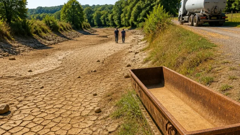 La sécheresse frappe la Druance : portions à sec et risque de pénurie dans le sud du Calvados