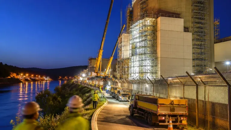 La tranche n°3 de la centrale de Chinon à l'arrêt pour maintenance nocturne