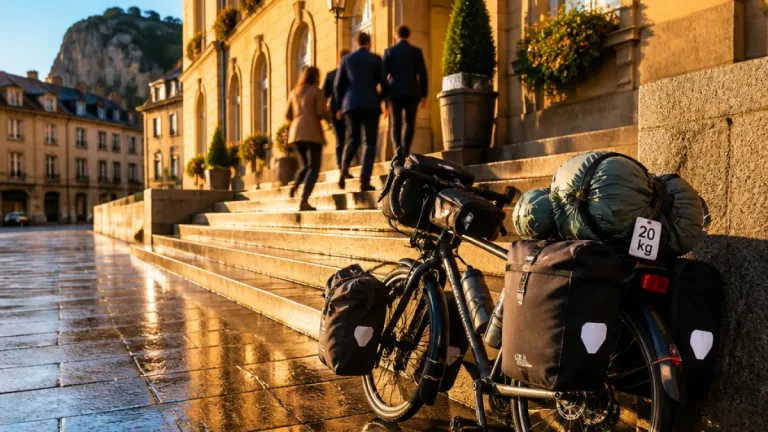 Le Puy-en-Velay : un cycliste engagé arrive en mairie pour promouvoir l'inclusion et le label h24