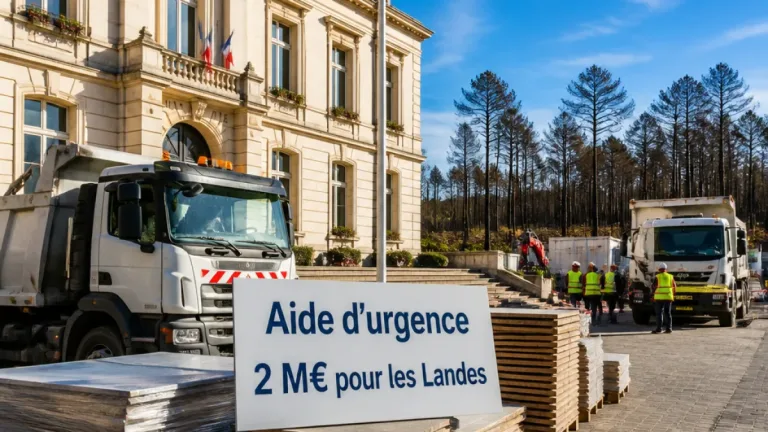 Les Landes recevront 2 millions d'euros dans une enveloppe >100 M€ pour les sinistrés des feux