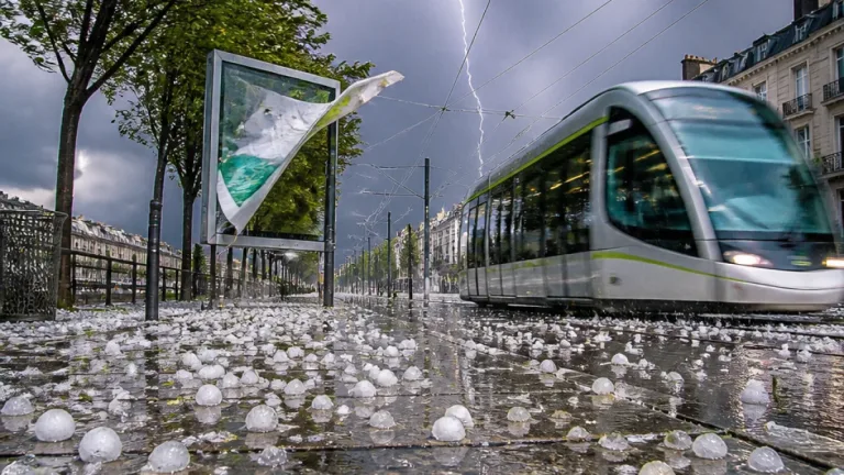 Loire‑Atlantique : vigilance orange aux orages ce soir, grêlons possibles jusqu’à 5 cm