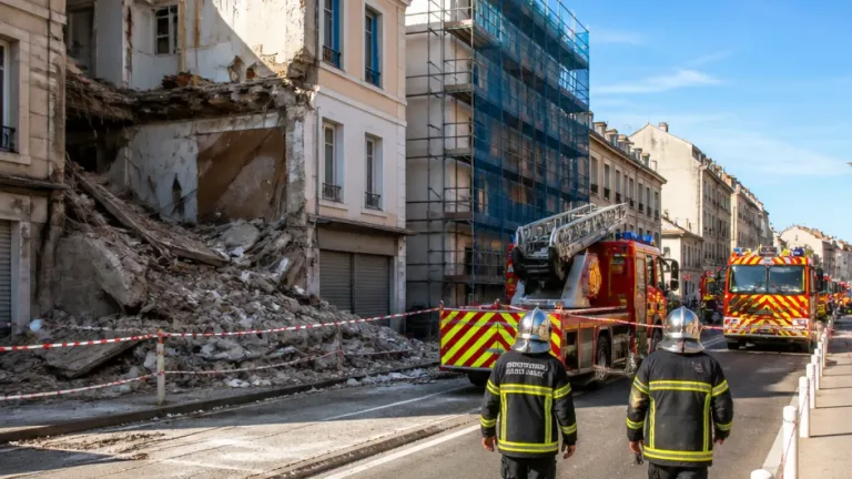 Marseille : effondrement partiel d’un immeuble à Saint-André, une vingtaine de personnes évacuées