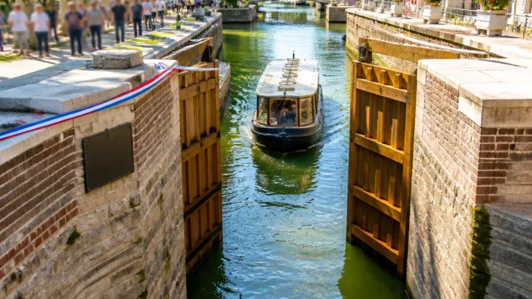 Montauban : l’écluse de Sapiacou rouvre et accueille son premier bateau après un siècle