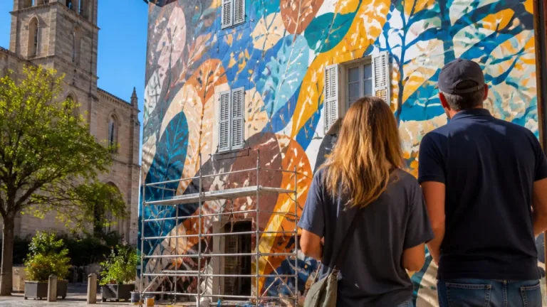 Montauban : une fresque de 365 m² face à l'église Saint‑Orens signée Nicolas Giraud