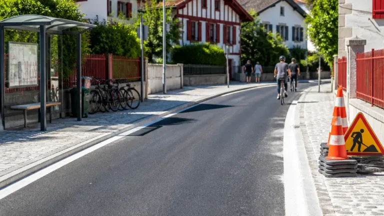 Mouguerre : la route du bourg rénovée, la circulation rétablie après les travaux