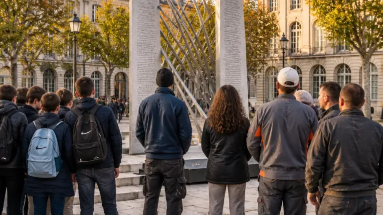 Nancy : inauguration d'une œuvre mémorielle collaborative place des Justes