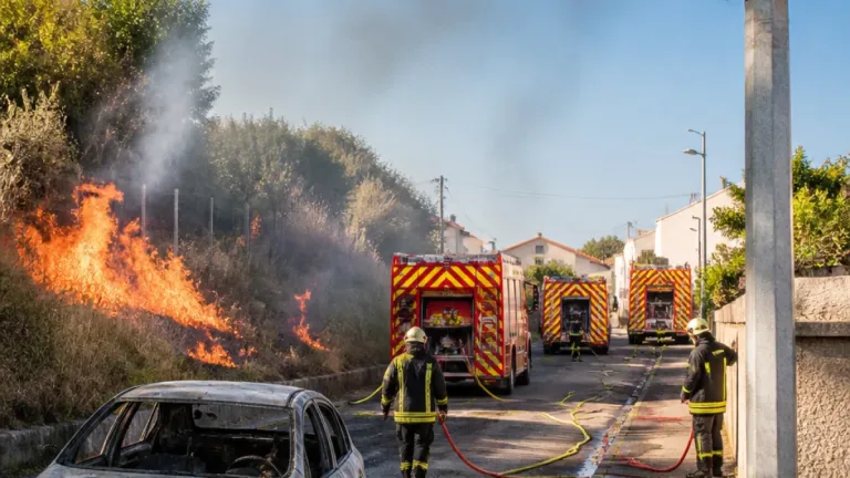 Niort : un feu de véhicule à Mazières-en-Gâtine mobilise 18 sapeurs‑pompiers et menace des habitations