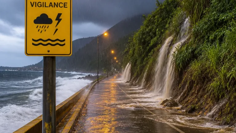 Ondes tropicale n°38 : la Guadeloupe en vigilance orange pour pluies et orages, prudence requise