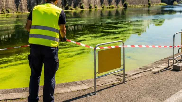 Prolifération de cyanobactéries sur la Mayenne : alerte maximale et inquiétudes locales