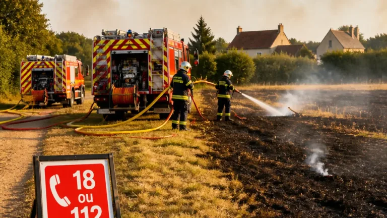 Quatre feux de végétation en Sarthe : près de six hectares partis en fumée en une journée