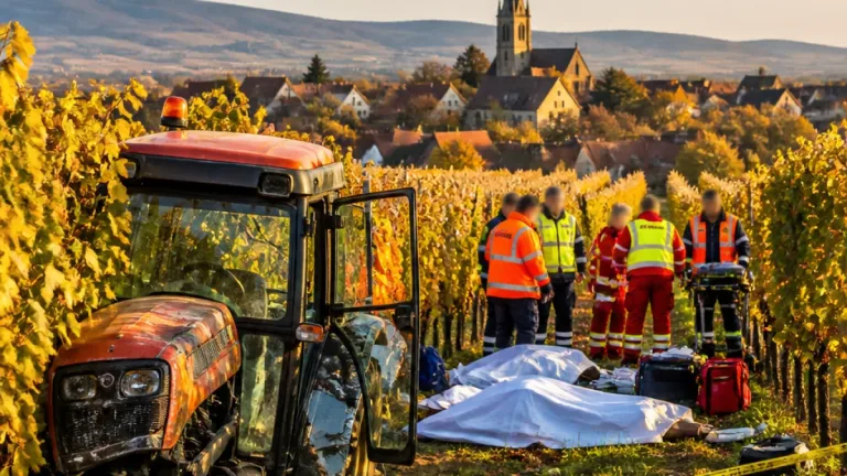 Quatre vendangeurs percutés à Bennwihr : deux personnes très grièvement blessées, une enquête ouverte
