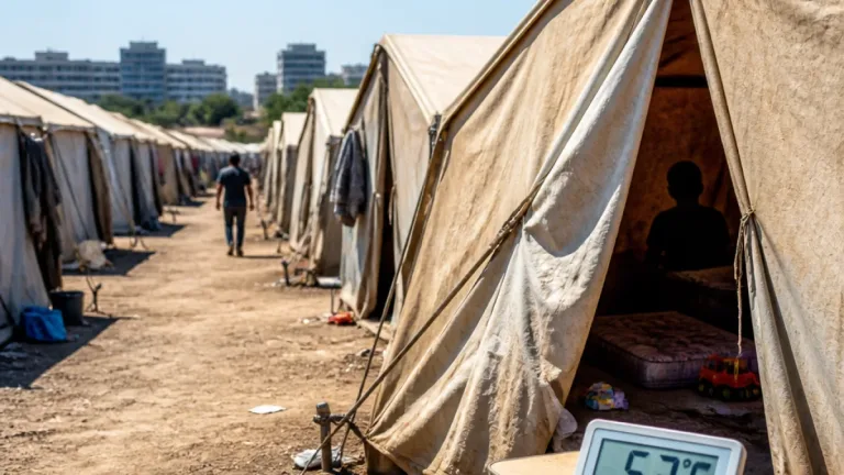 Rennes : au camp de Beauregard, des familles vivent la canicule dans des tentes à 53 °C